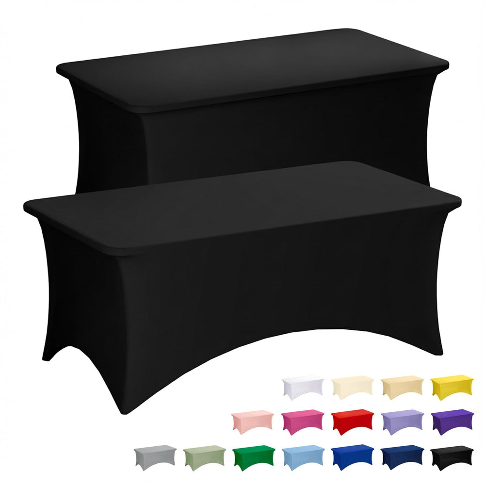 Fixwal mantel frontal sobre mesa 6ft mostrando ajuste limpio y profesional
