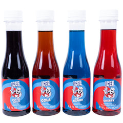 Fizz Creations etiqueta de sirope ICEE mostrando sabor y autenticidad del producto