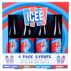 Fizz Creations pack frontal con cuatro siropes ICEE listos para usar y diversión