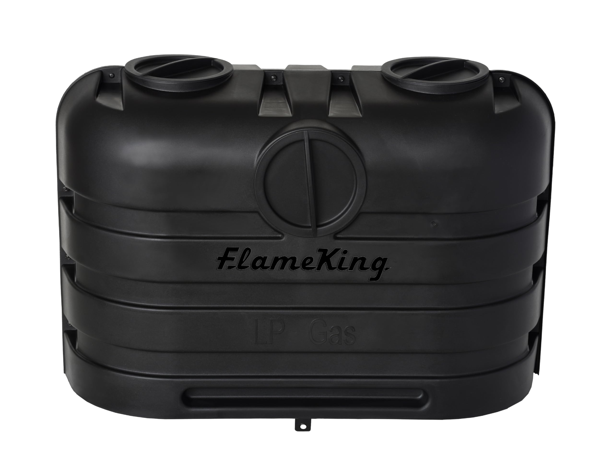 Flame King frontal mostrando cubierta para dos tanques, protección organizada