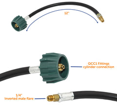 Flame King dos pigtails de 12 pulgadas incluidos para conexión inmediata