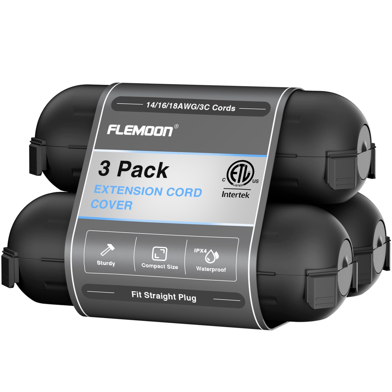 Flemoon caja frontal mostrando tapa y clips para protección segura