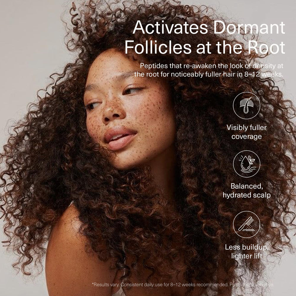Fléur Bloom aplicado en cabello fino, beneficio de densidad aparente