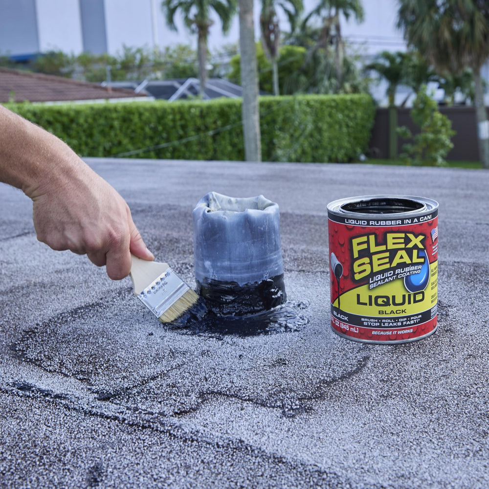 Flex Seal Liquid lata 16 oz comparada para ver tamaño y cobertura