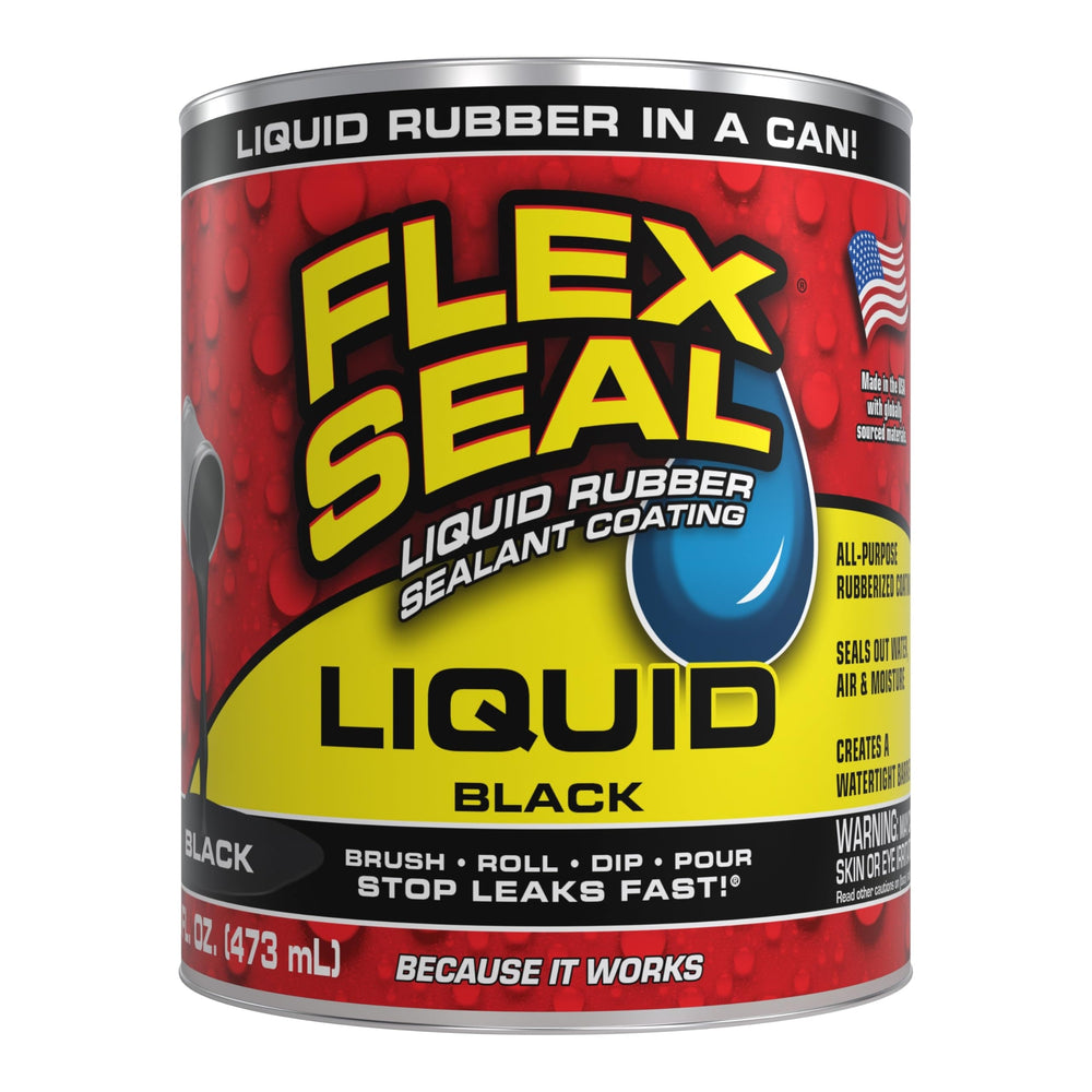 Flex Seal Liquid envase frente mostrando el producto y uso sencillo