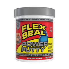 Flex Seal envase frontal mostrando la masilla y beneficio de reparación rápida