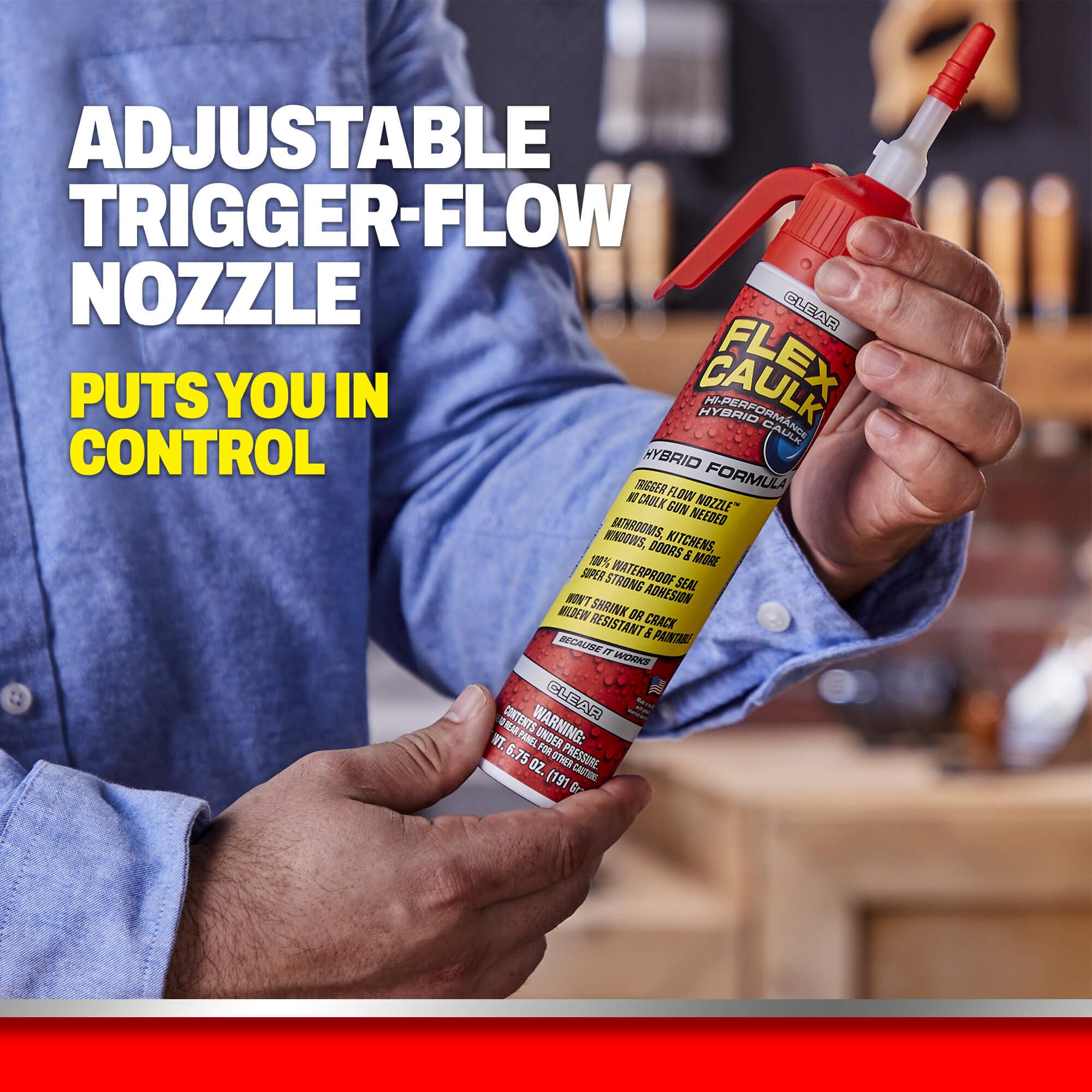 Flex Seal textura del sellador que muestra acabado liso