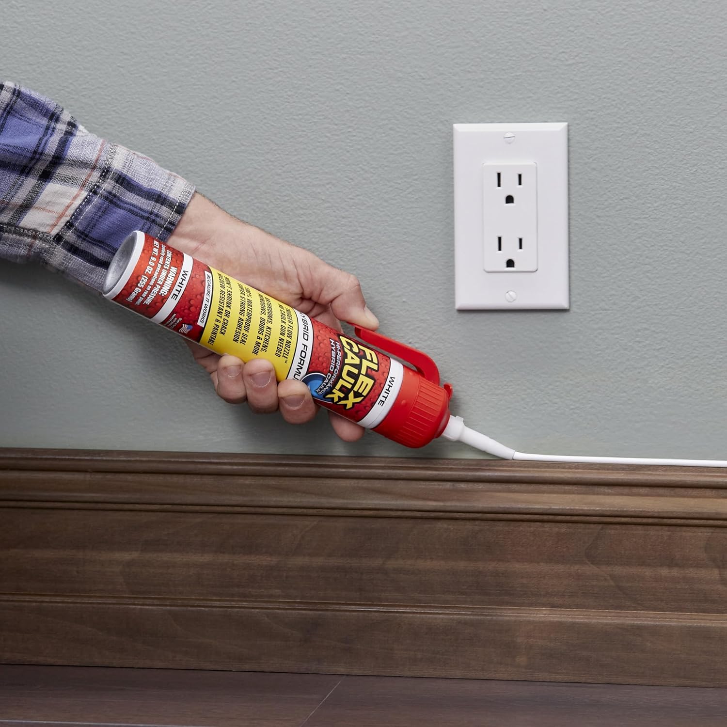 Flex Seal textura del sellado curado demostrando acabado liso y flexible