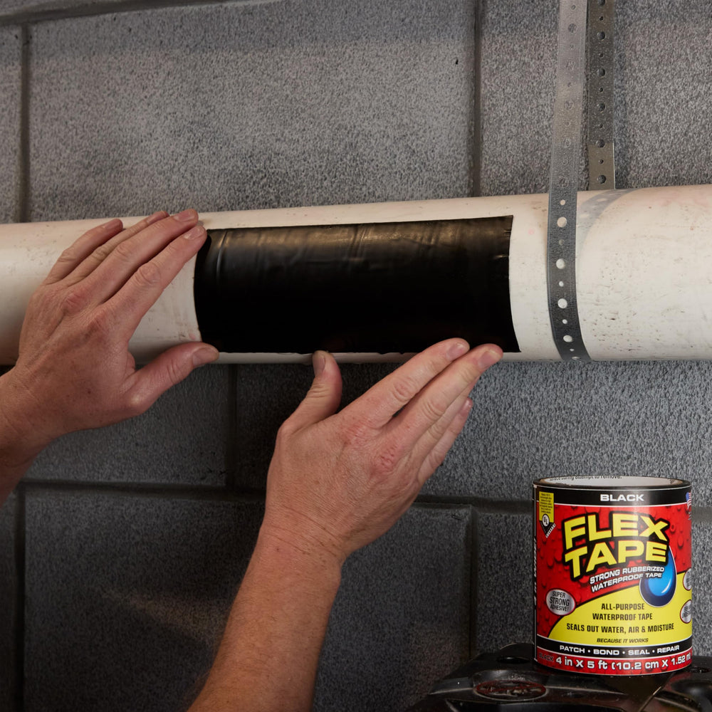 Flex Tape textura del respaldo cauchuoso con grosor visible que aporta sellado