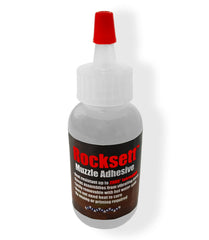 Flexbar Rocksett envase frontal y 1oz mostrando tamaño portátil y aplicación fácil