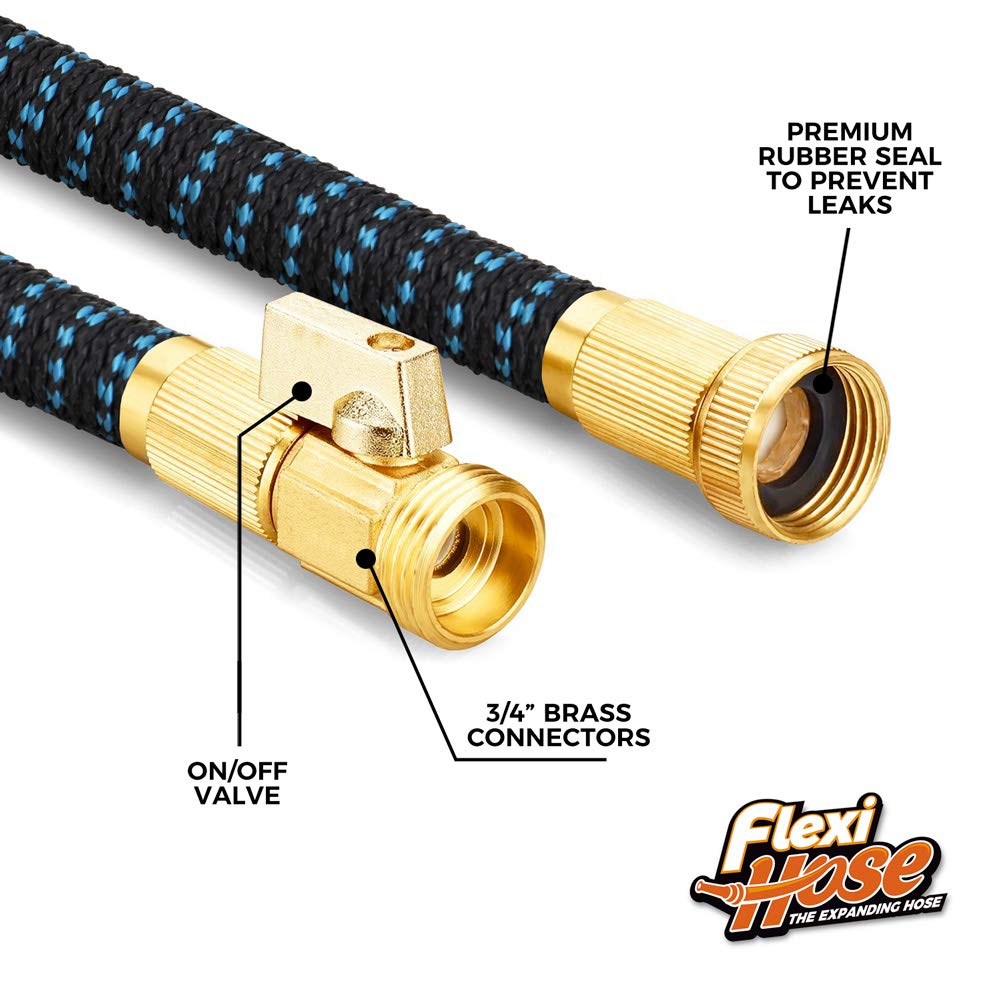 Flexi Hose comparación tamaño con manos, ligera y fácil de guardar