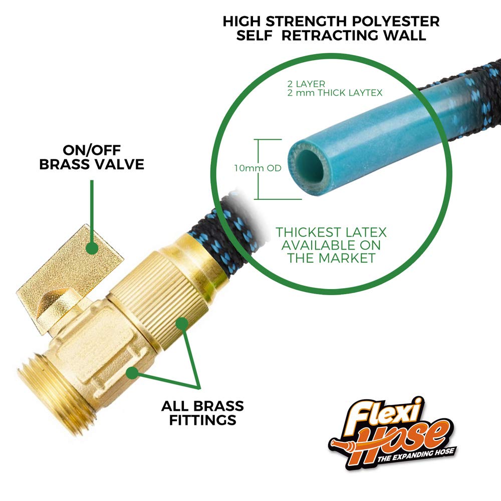 Flexi Hose racor latón 3/4 pulg, conexión firme y sin fugas