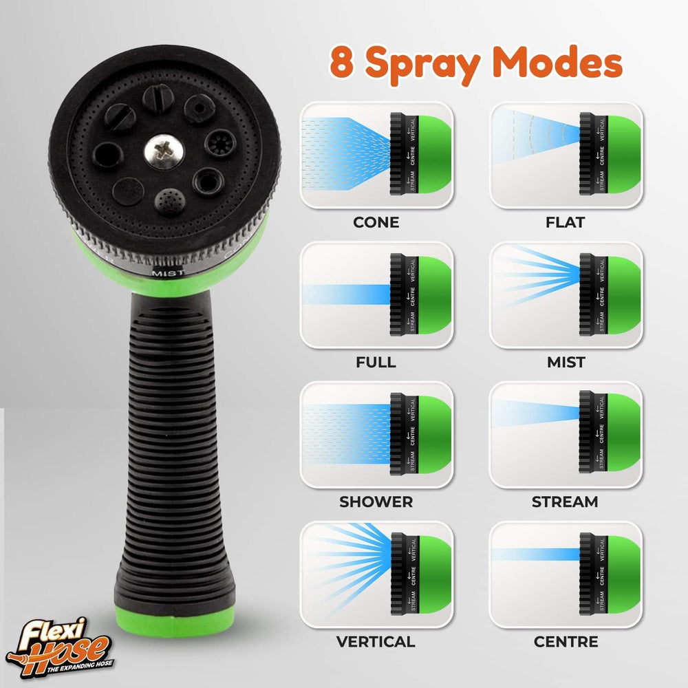 Flexi Hose comparada con regla mostrando longitud expandida y escala