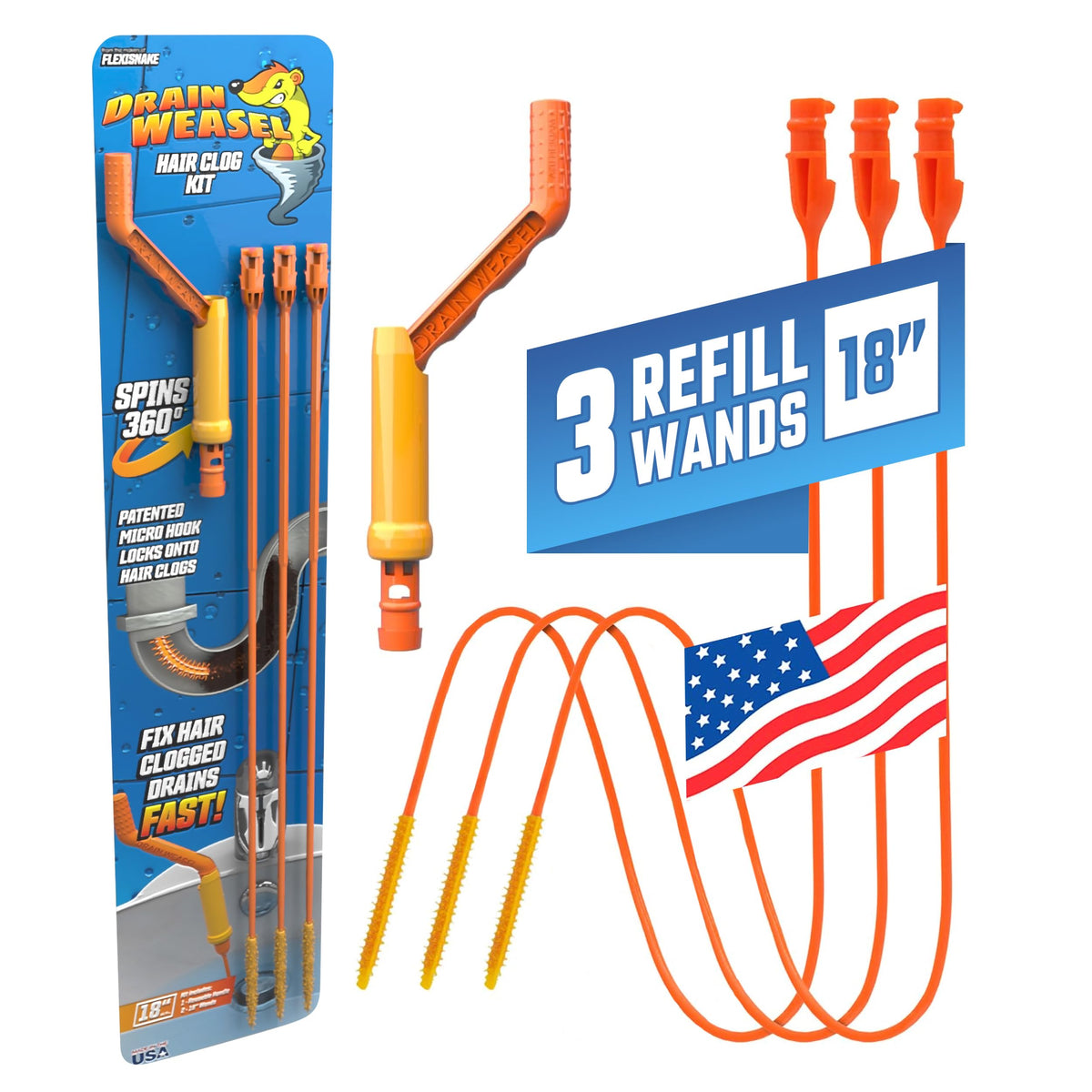 FlexiSnake frente del empaque mostrando kit completo y beneficios