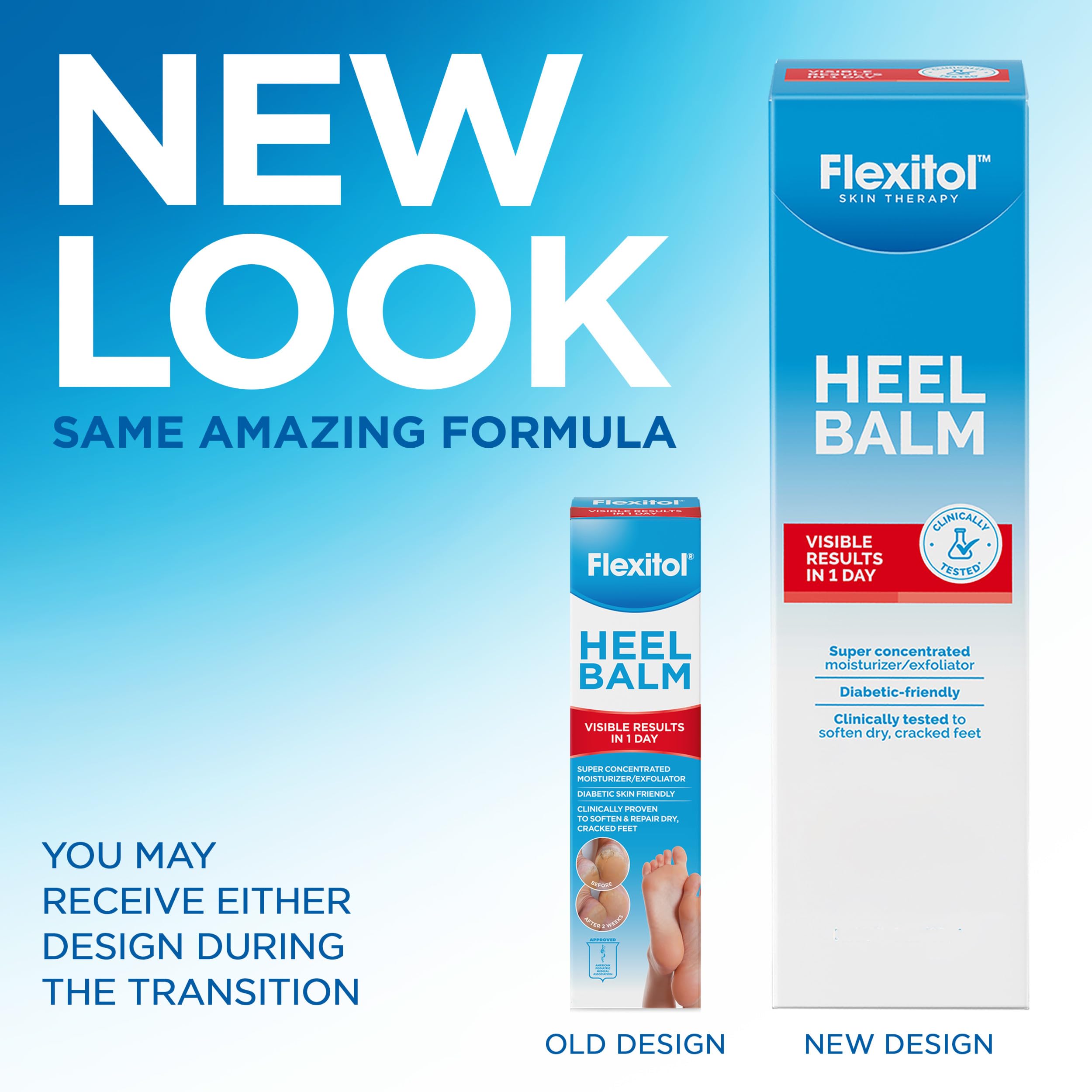Flexitol textura cremosa en primer plano que muestra absorción rápida y no grasa