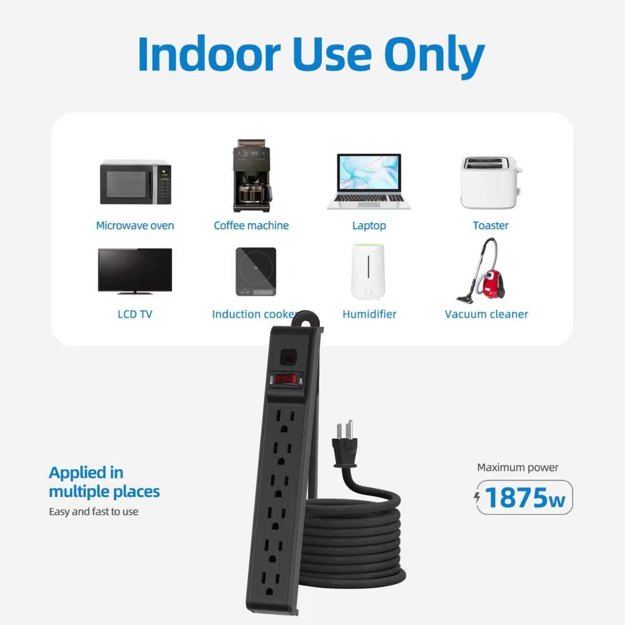 Flexoria montaje en pared instalado bajo escritorio para eliminar desorden de cables