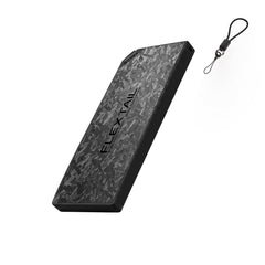 FLEXTAILGEAR vista frontal del power bank mostrando diseño compacto y beneficio portabilidad