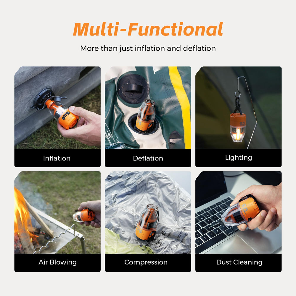 FLEXTAILGEAR función de desinflado para guardar equipaje más compacto