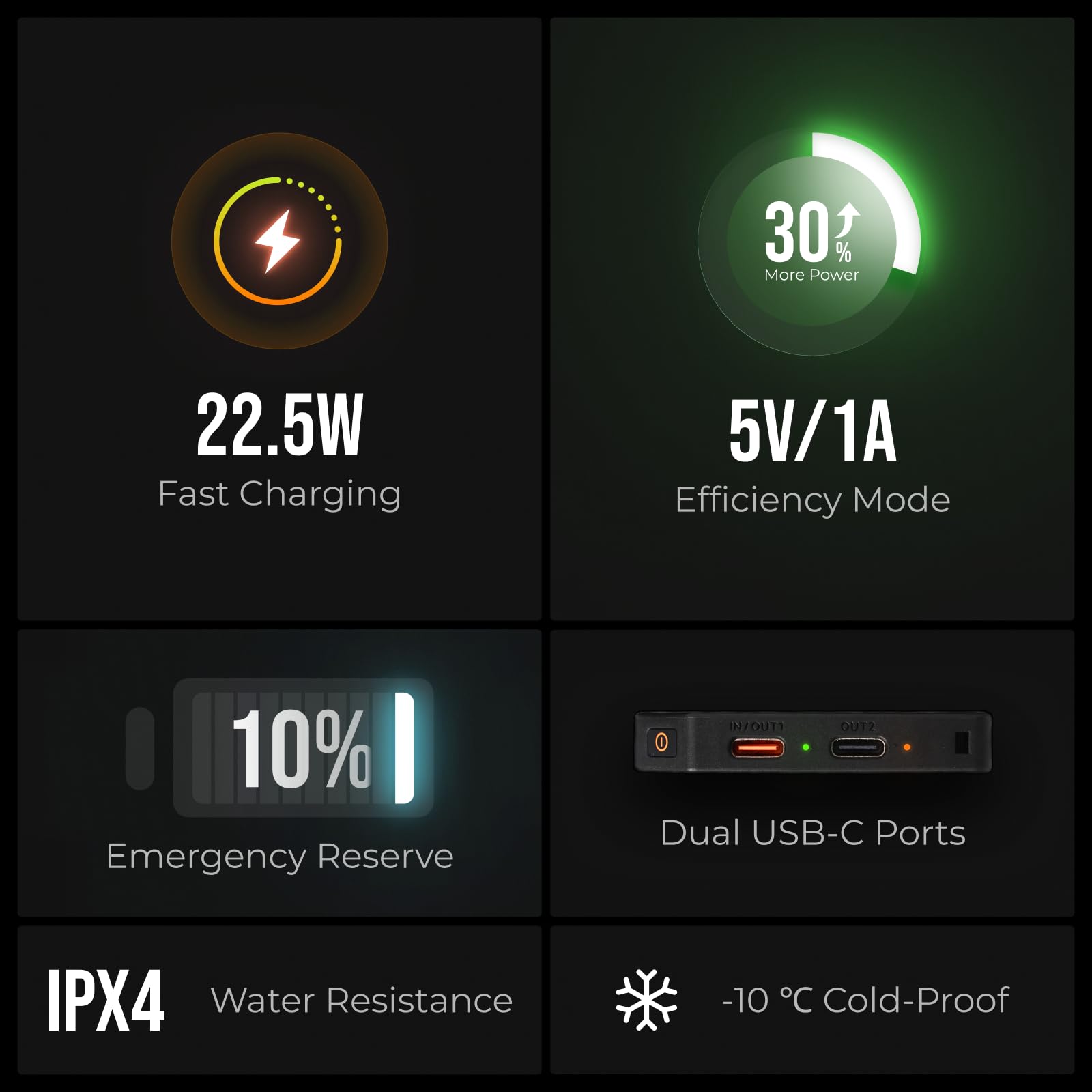 FLEXTAILGEAR power bank en una ruta de montaña demostrando resistencia y fiabilidad