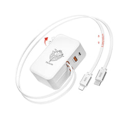 FlexTurtle con conector plegado ocupando poco espacio en pared