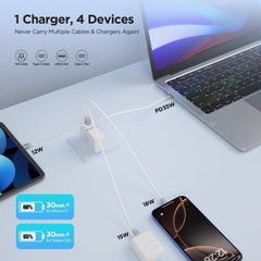 FlexTurtle cable USB‑C retráctil extendido para carga rápida
