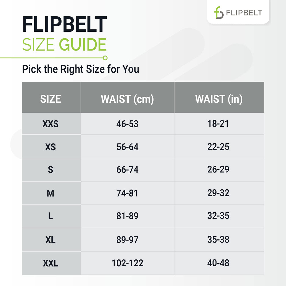 FlipBelt en uso mientras corres, la marca asegura almacenamiento sin rebotes