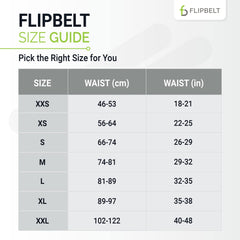 FlipBelt en uso mientras corres, la marca asegura almacenamiento sin rebotes