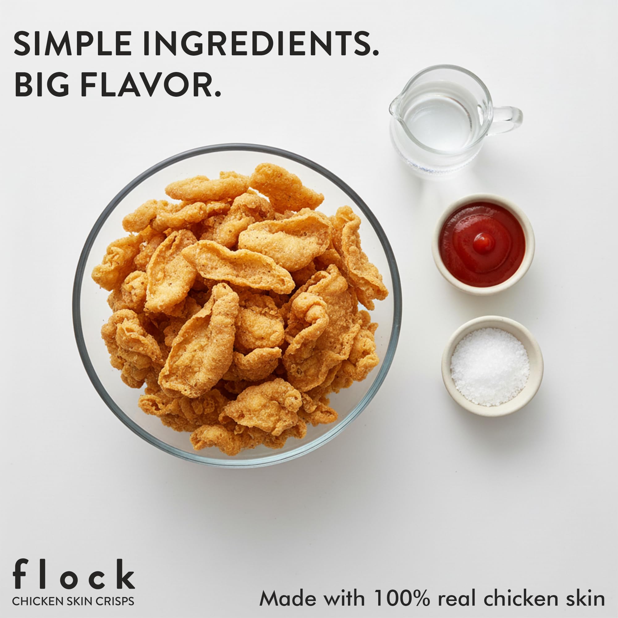 Flock chips como topping en ensalada, añade proteína y contraste crujiente