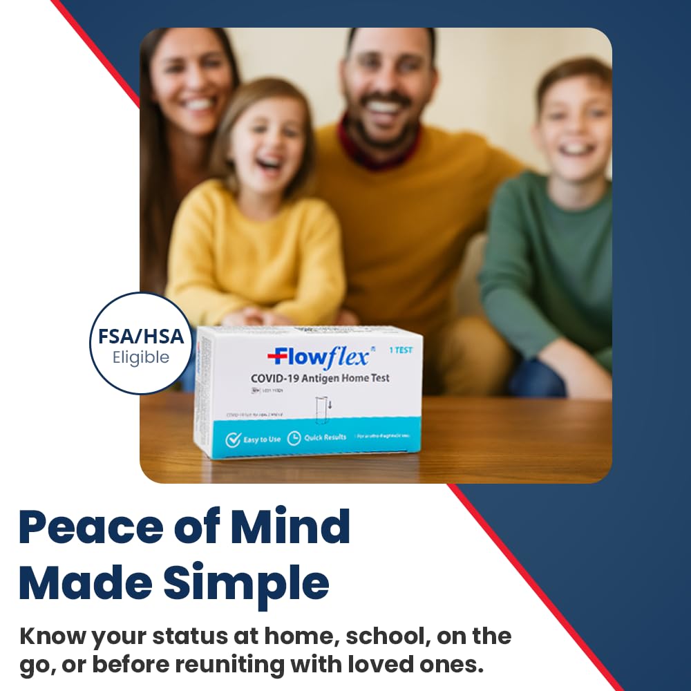 Flowflex comparación de tamaño con objetos comunes, diseño compacto