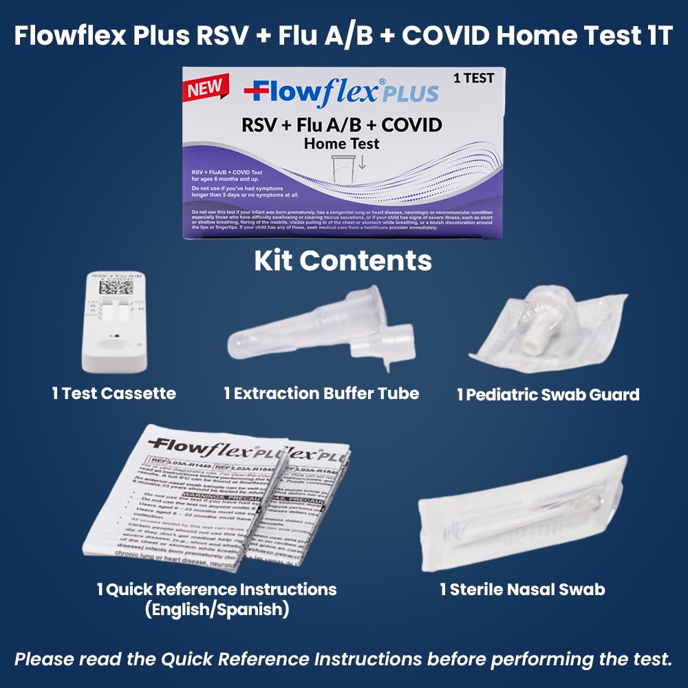 Flowflex Plus en mano para comparar tamaño y almacenar en botiquín doméstico