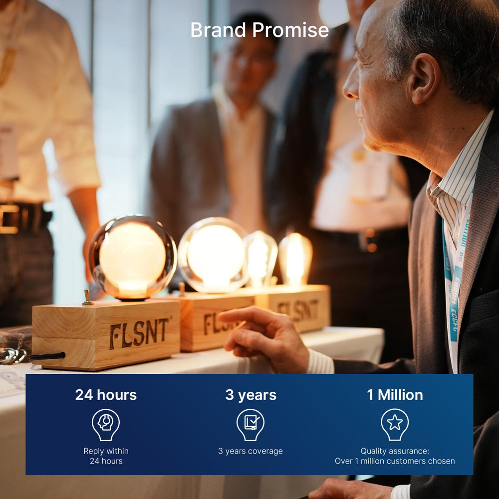 FLSNT embalaje con etiquetas UL y especificaciones técnicas claras