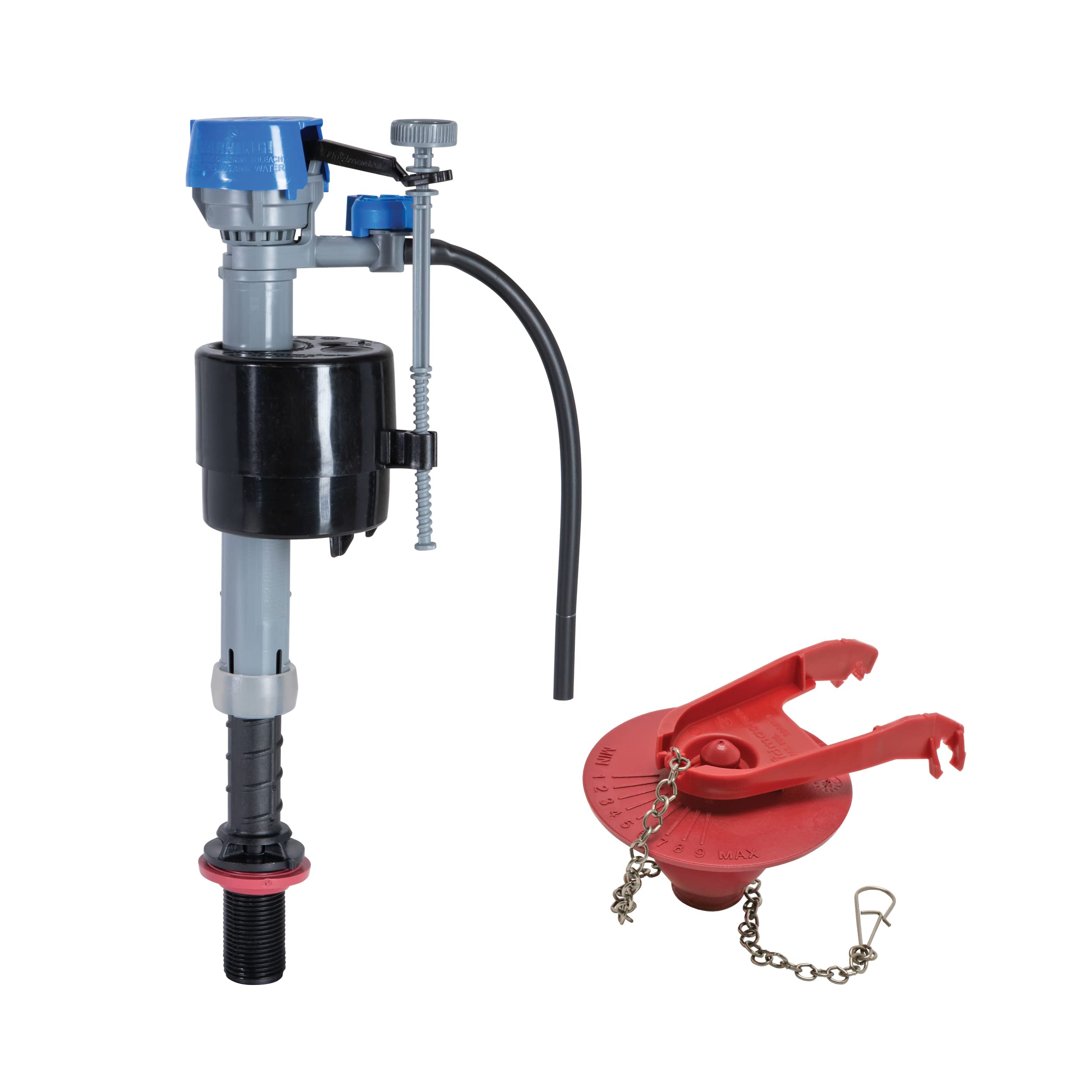 Fluidmaster frente del empaque mostrando el kit y beneficios de reparación