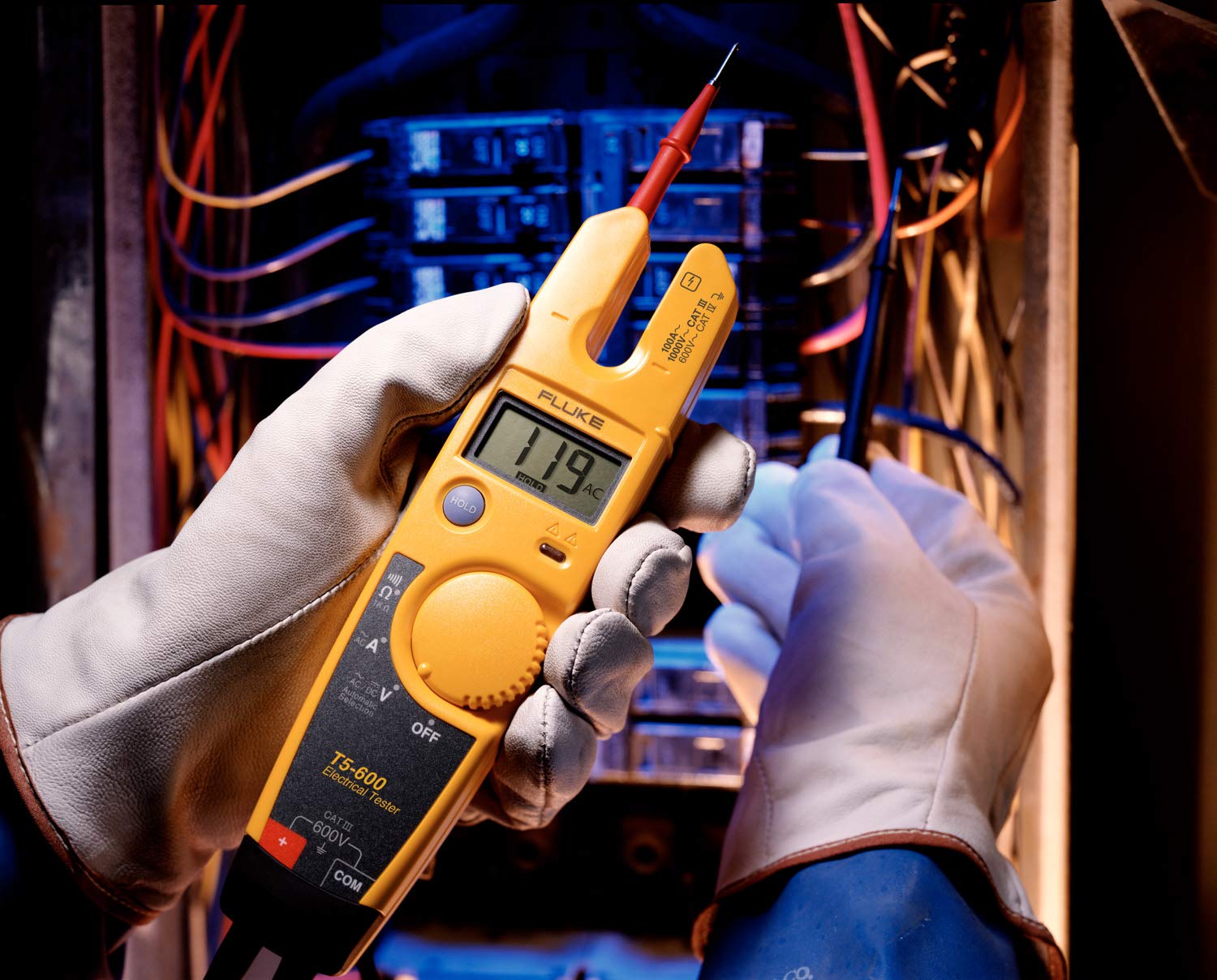 Fluke T5-600 punta SlimReach desmontable para acceso a bornes estrechos