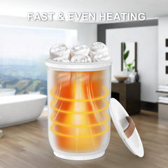 FLYHIT detalle del asa de madera en la tapa para manipular seguro y cómodo
