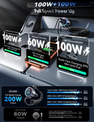 FLYLEAD enfoque en puertos USB‑C y USB‑A, compatibilidad y potencia
