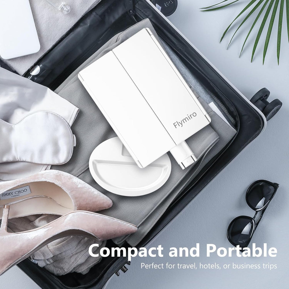 Flymiro en bolso para viaje mostrando su tamaño portátil y práctico