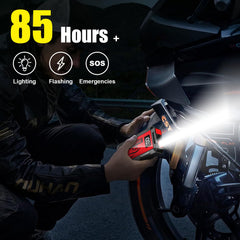 fmooostore linterna LED encendida con modos estroboscópico y SOS visible
