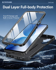 FNTCASE protector de pantalla integrado sin burbujas protegiendo la pantalla