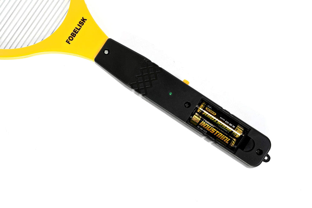 FOBELISK racket used at a campsite keeping mosquitoes away during outdoor activities benefit