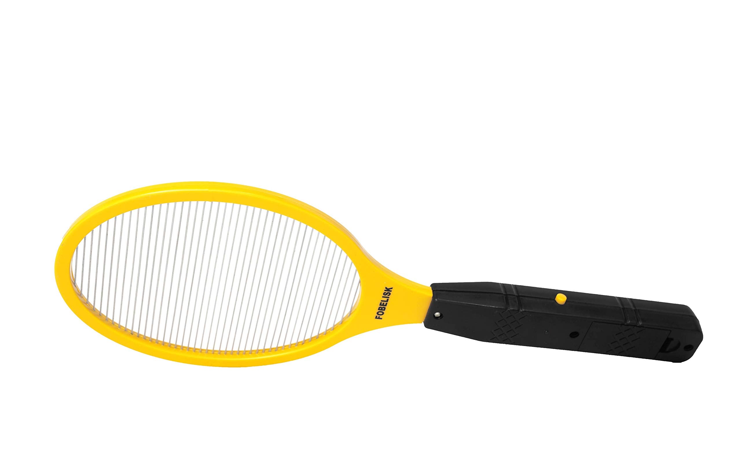 FOBELISK racket packed in a bag with batteries for travel-ready convenience benefit