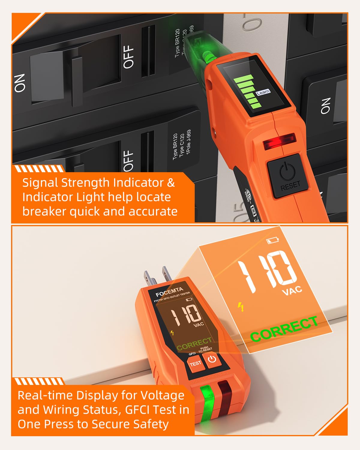 focemta receptor localizando disyuntor en un panel eléctrico