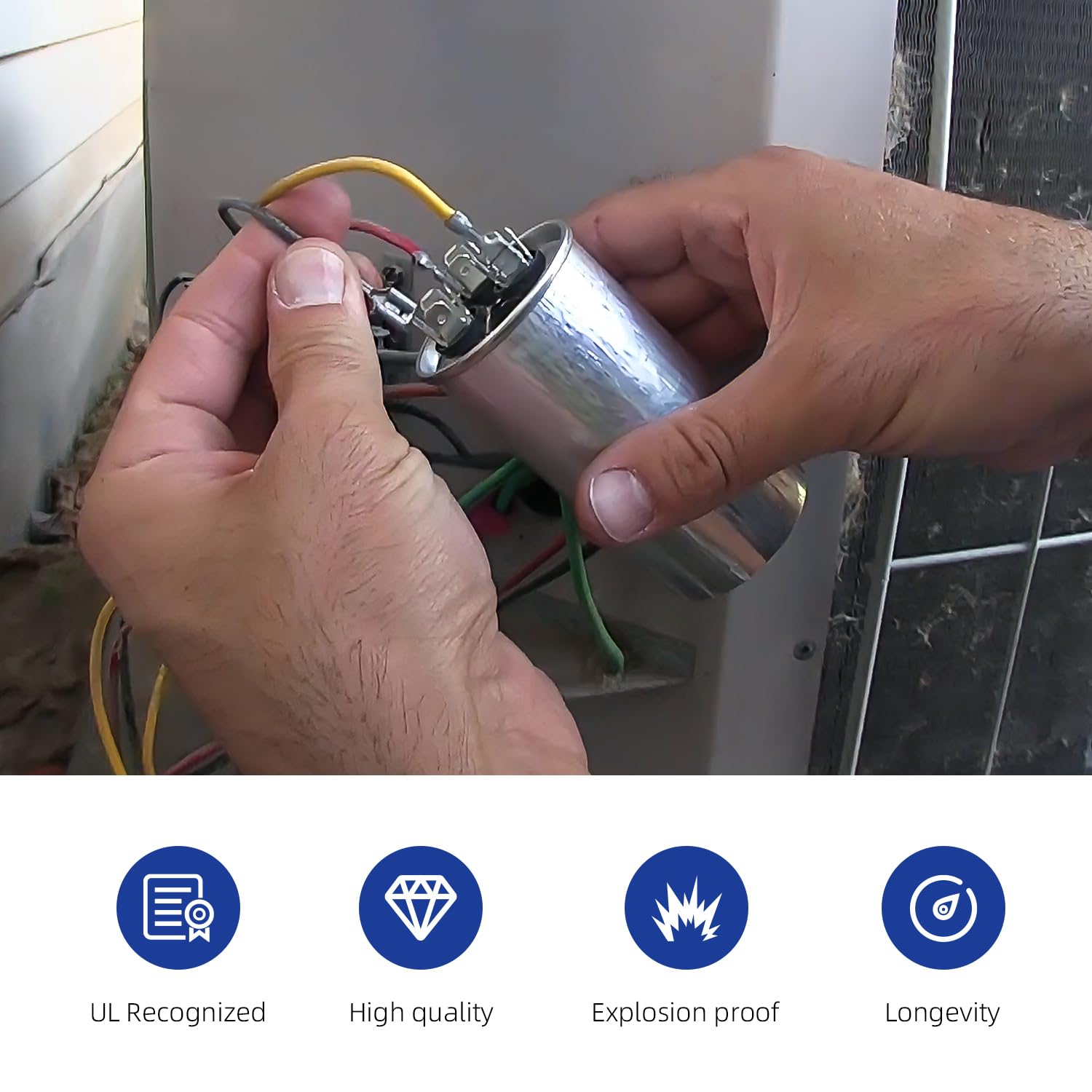 FOCSPROD textura de carcasa y etiqueta con certificaciones UL y TÜV visibles