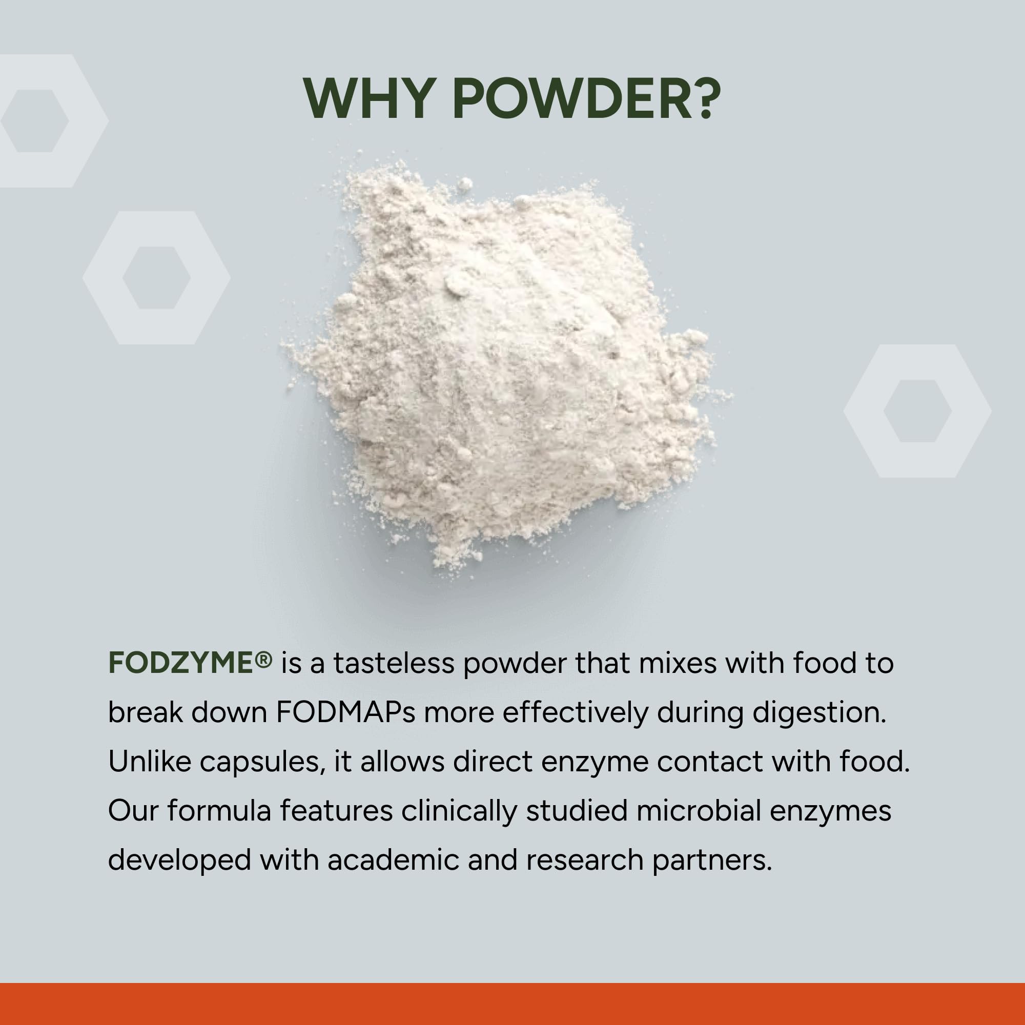 FODZYME being stirred into sauce to highlight immediate enzyme action benefit