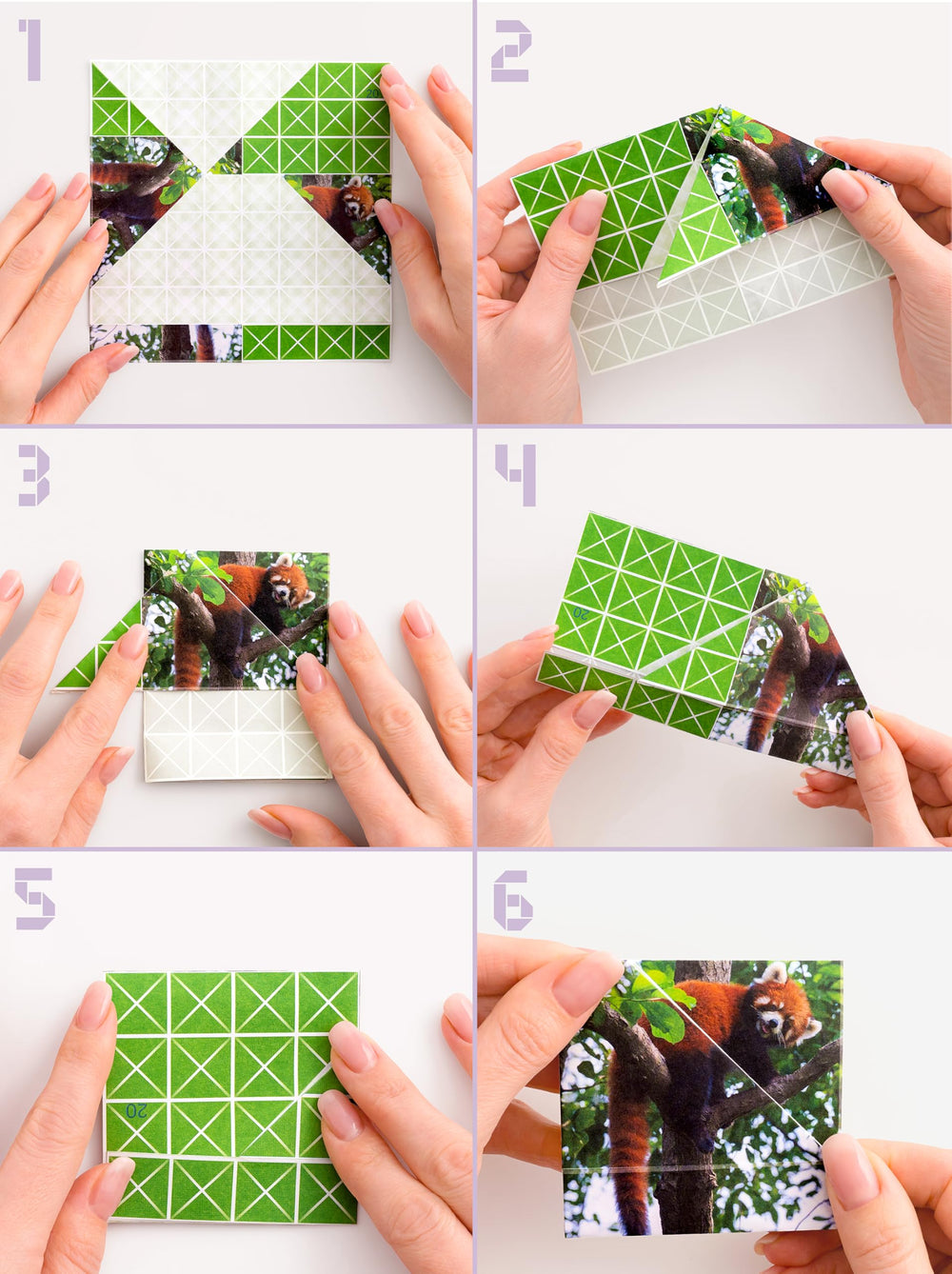 FOLDOLOGY tarjeta frontal con diseño claro que facilita el plegado