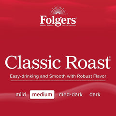Cápsula Folgers K-Cup insertada en cafetera Keurig preparando una taza rápida