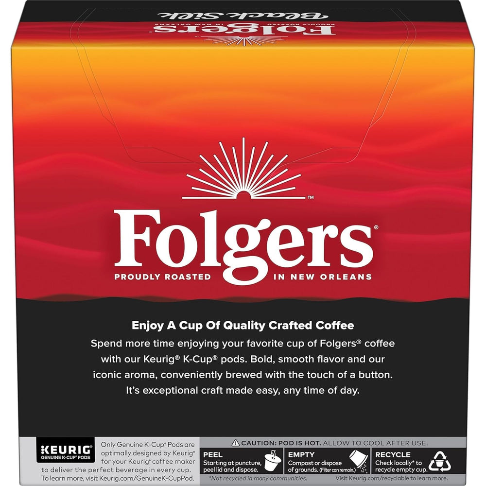Folgers cápsula y mano para comparar tamaño y portabilidad
