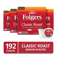 Folgers close-up de cápsula K-Cup que resalta sello y frescura