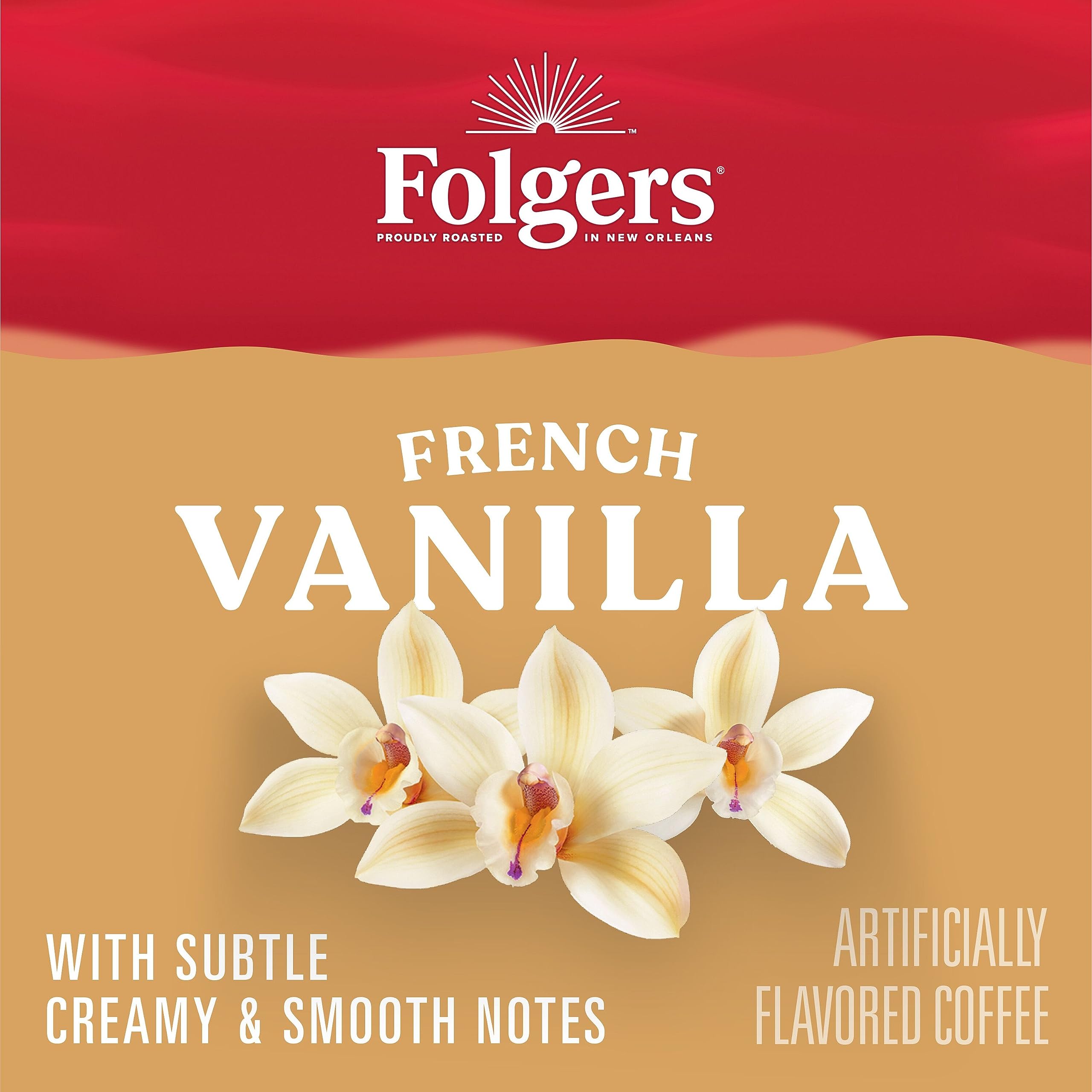 Folgers cápsulas y taza en una cocina moderna, ambiente cotidiano y fácil preparación