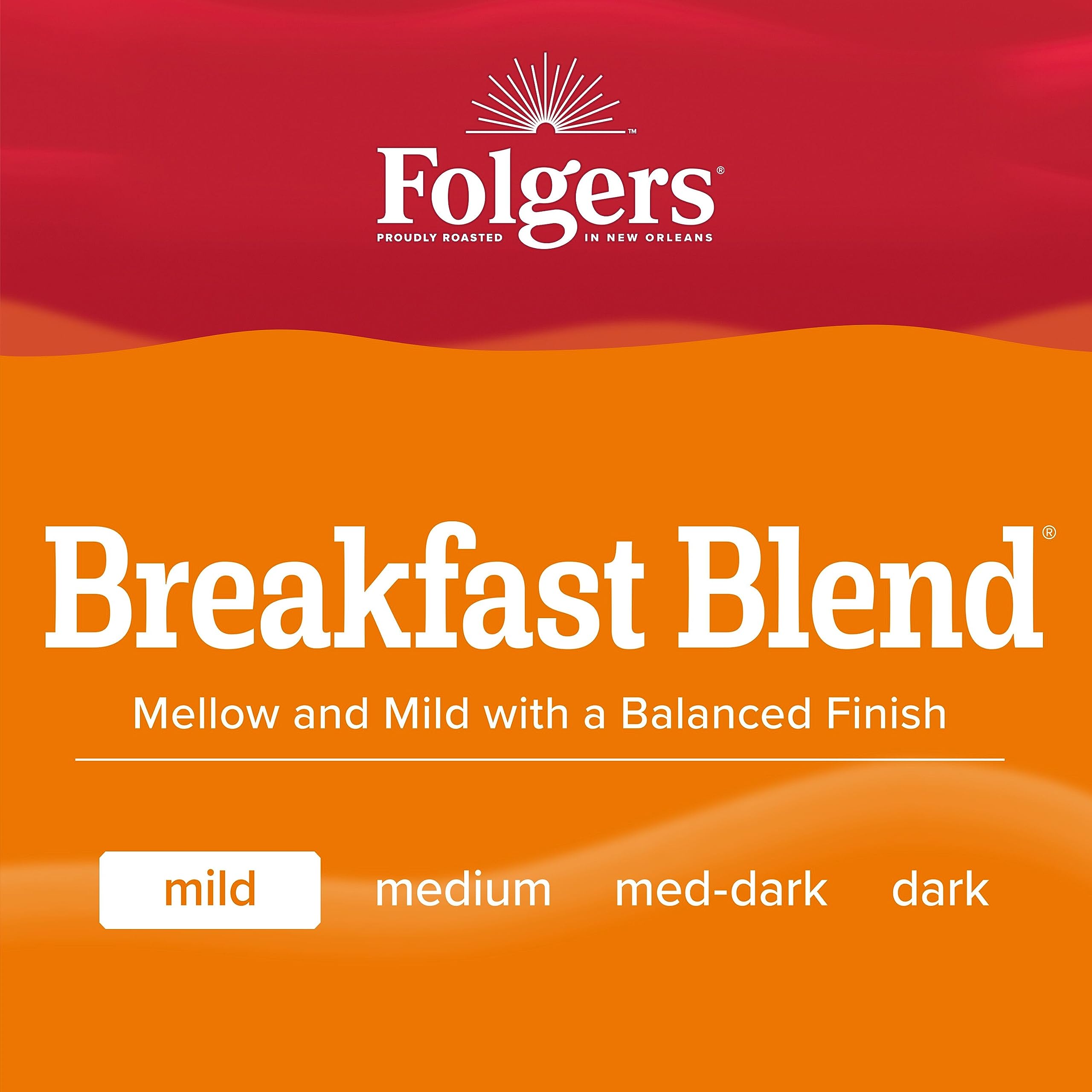 Folgers caja en mesa de desayuno sugiriendo uso cotidiano