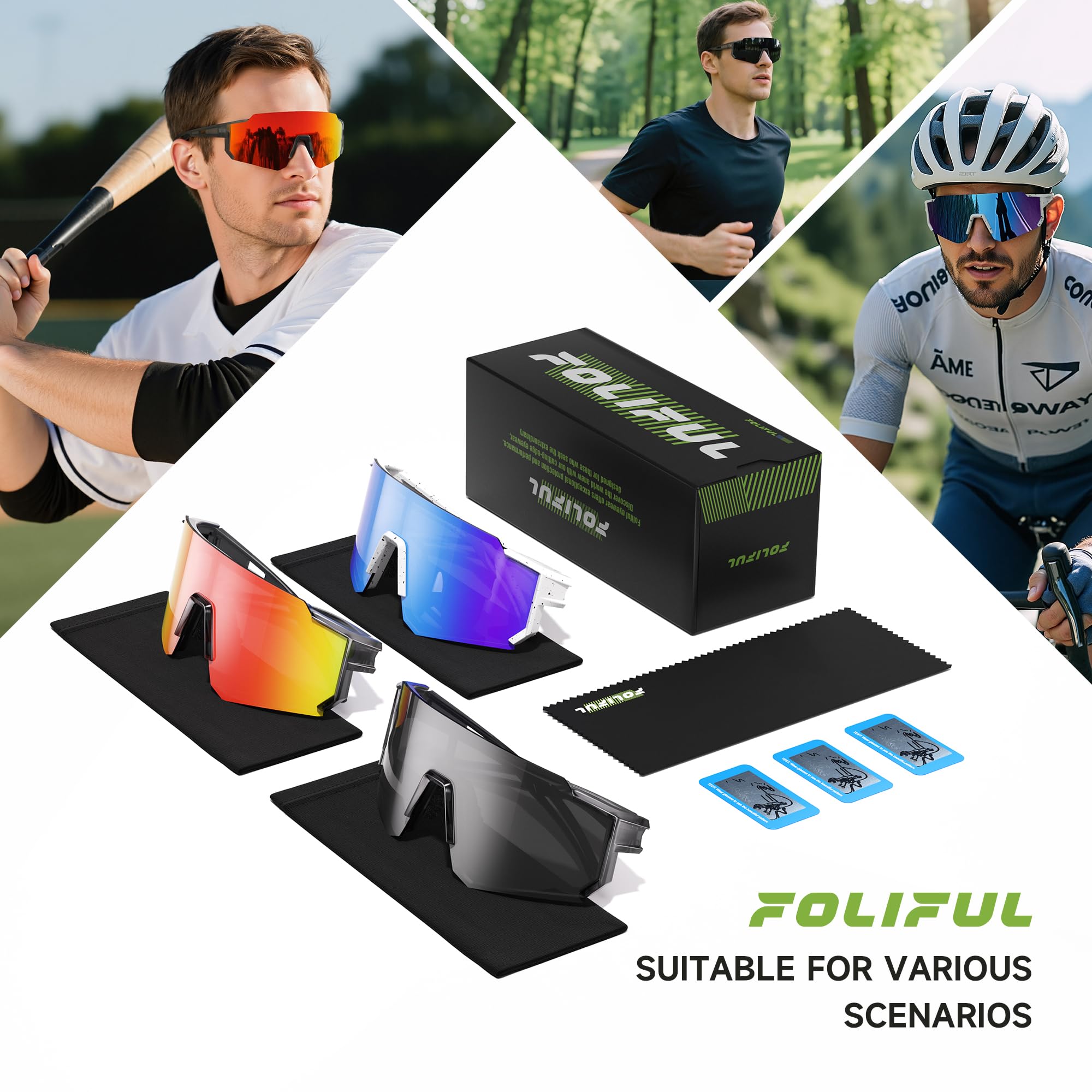 Foliful gafas usadas en senderismo mostrando visión amplia y protección